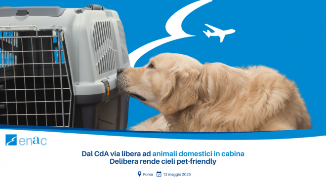 Enac: via libera al trasporto in cabina di animali domestici oltre i 10 kg