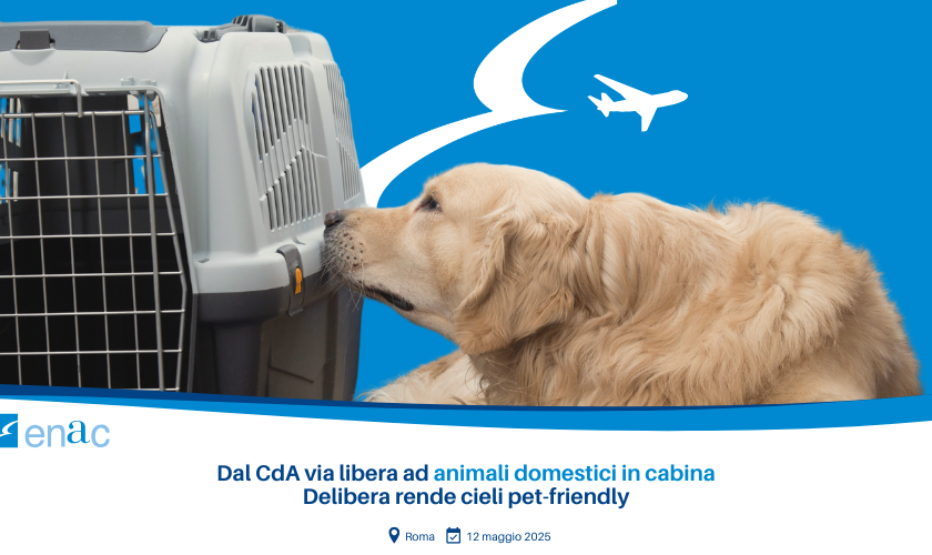 Enac: da CdA via libera ad animali domestici in cabina