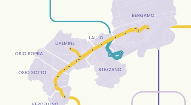 Lavori per l’e-BRT Bergamo-Dalmine-Verdellino