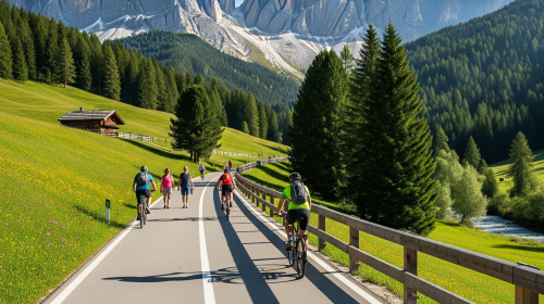 pista ciclopedonale tra val di Fiemme e di Fassa