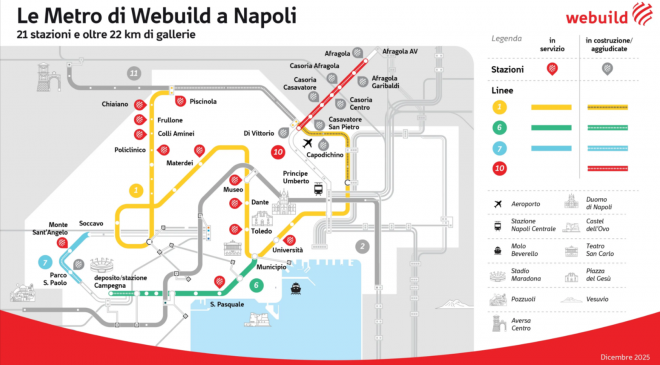 Metro Napoli: aggiudicata la nuova Linea 10