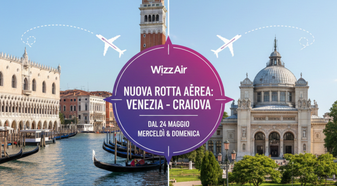 Nuovo collegamento aereo Venezia – Craiova con Wizz Air