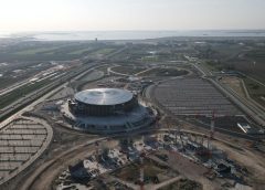 Opere di accesso al Bosco dello Sport di Tessera in fase di realizzazione