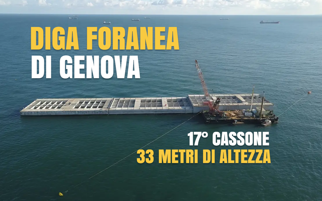 Diga Diga foranea Genova: posizionato il 17° cassone - Mobilita.org