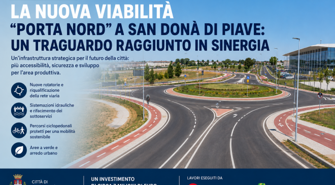 Inaugurata la nuova viabilità “Porta Nord” a San Donà di Piave