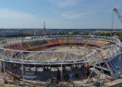 Stadio Lecce: completata la copertura  in acciaio