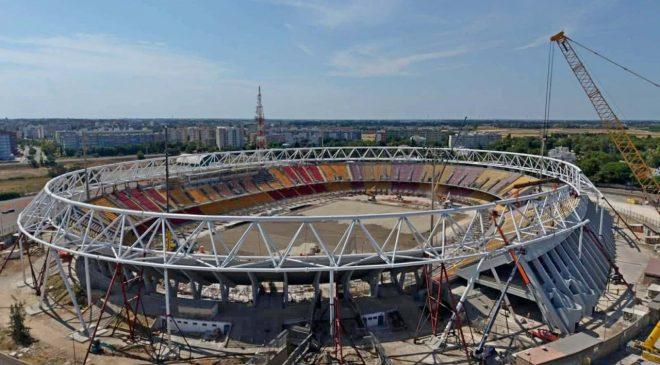 Stadio Lecce: completata la copertura  in acciaio