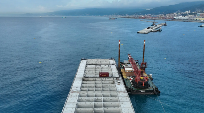 Nuova diga foranea di Genova: raggiunti oltre 1600 metri